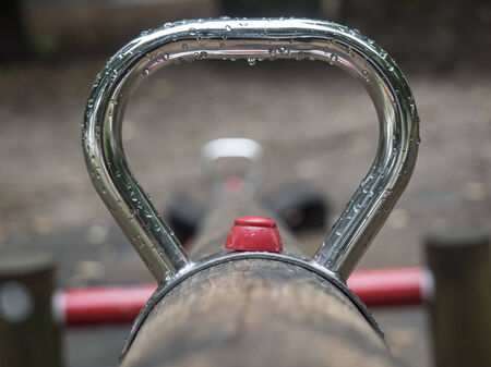 Swing in the rainの写真素材