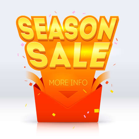 Season sale poster illustration. Sale Flyer design. Sale banner discount Backgroundのイラスト素材