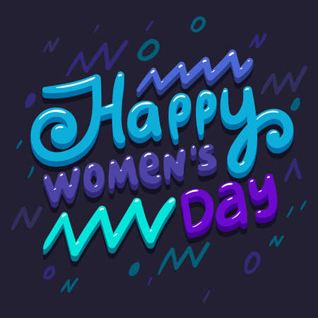 Happy Mothers Day. Lettering made for postcard, inspirational quote, 8 March holiday card. International Happy Womens Day. Trendy Design Template. Vector illustrationのイラスト素材