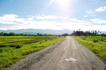 Country roadの写真素材