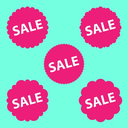Stickers set. For sales promotions. Vector illustration. Editableのイラスト素材