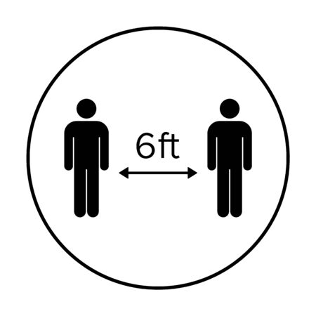 Keep social distance. Coronavirus (COVID-19) prevention. Avoid a crowd. Editable vector illustration. Icon, poster.のイラスト素材