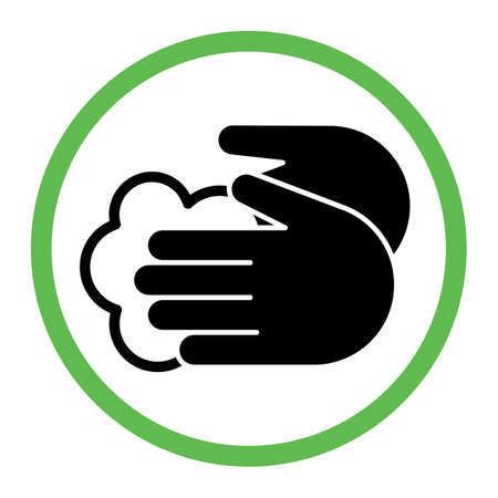 Wash your hands. Coronavirus (COVID-19) prevention. Pixel perfect icon. Vector illustration.のイラスト素材
