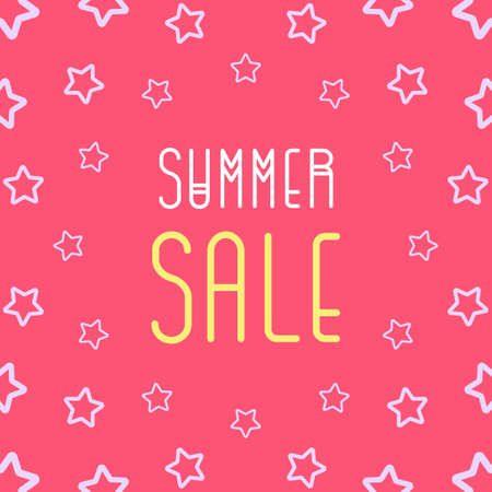 Summer sale poster, discount banners. Vector illustration.のイラスト素材
