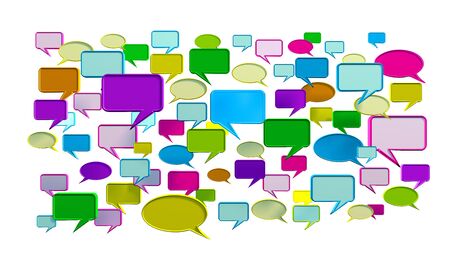 This colorful conversation icons 3D can use for any graphic design, printing , art & web design. etc.の写真素材