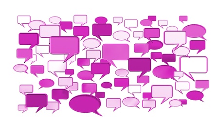 Pink conversation icons 3D can use for any graphic design, printing , art & web design. etc.の写真素材