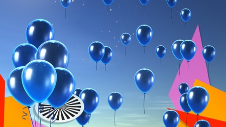 balloon in the skyの写真素材