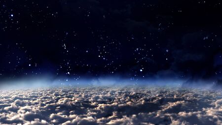 the night sky in the beauty space 