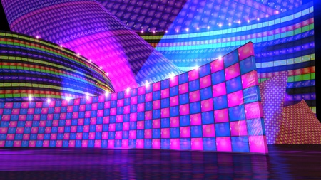 The disco stage background for virtual setの写真素材