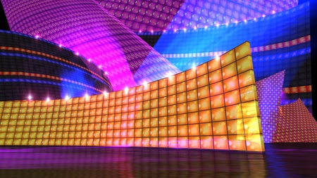The disco stage background for virtual setの写真素材