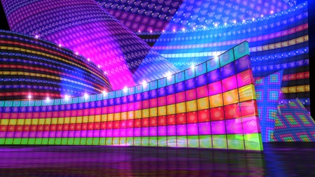 The disco stage background for virtual setの写真素材