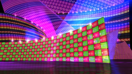 The disco stage background for virtual setの写真素材