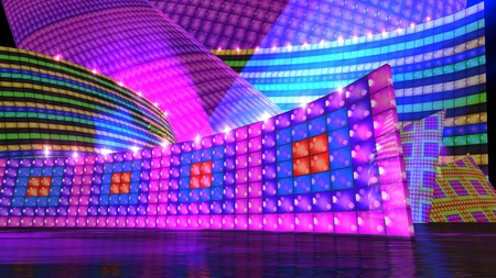 The disco stage background for virtual setの写真素材