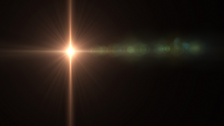 light flare special effectの写真素材