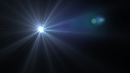 light flare special effectの写真素材