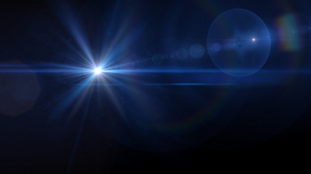 light flare special effectの写真素材