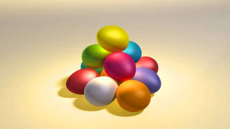 colorful Easter eggs backgroundの写真素材