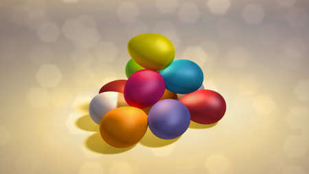 colorful Easter eggs backgroundの写真素材