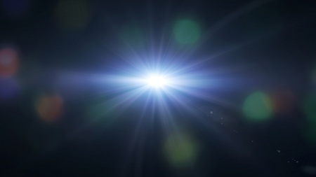 lens flare effect の写真素材