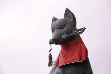 the japanese fox deity of wealth photoの写真素材