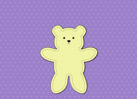 Teddy Bear greeting card use for cartoon and graphic designの写真素材