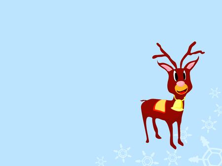 christmas reindeer with color background for xmas themeの写真素材