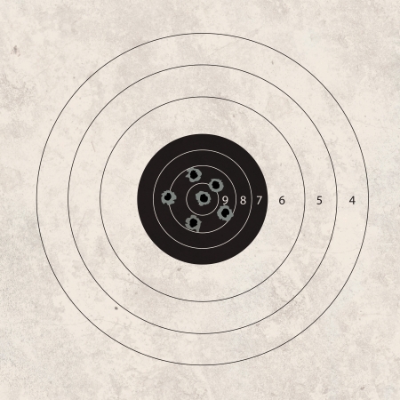 gun shoot to the shooting target conceptの写真素材