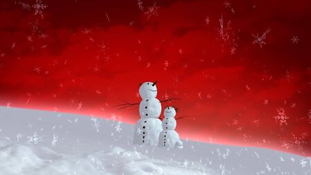 The background of snowflake falling for Christmas themeの写真素材