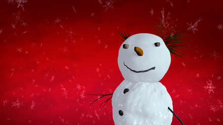 The background of snowflake falling for Christmas themeの写真素材