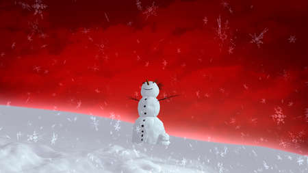 The background of snowflake falling for Christmas themeの写真素材