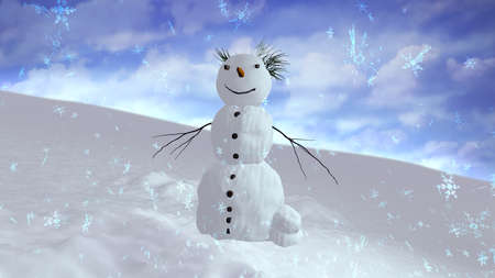The background of snowflake falling for Christmas themeの写真素材