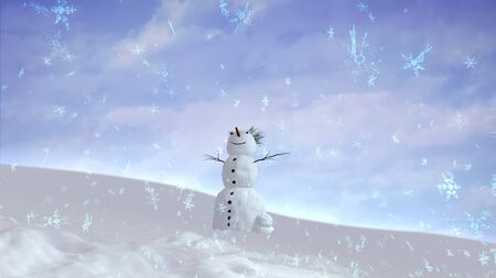 The background of snowflake falling for Christmas themeの写真素材