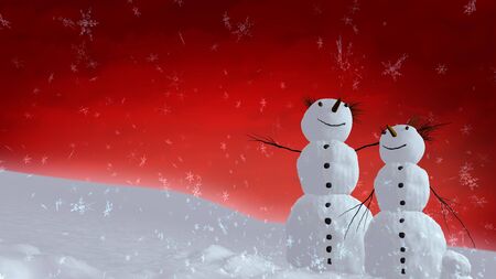 The background of snowflake falling for Christmas themeの写真素材
