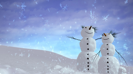 The background of snowflake falling for Christmas themeの写真素材
