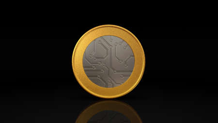 The digital currency coin of peer-to-peer for capital transactionの写真素材