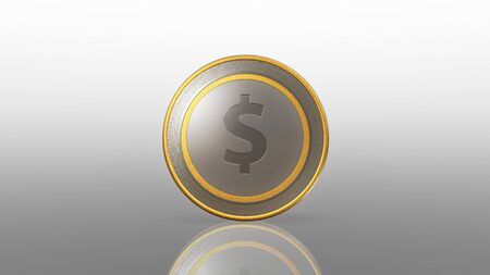 The digital currency coin of peer-to-peer for capital transactionの写真素材