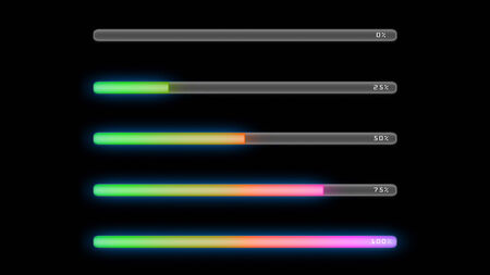 the colorful bar line representing the process of loadingの写真素材