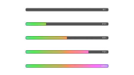 the colorful bar line representing the process of loadingの写真素材