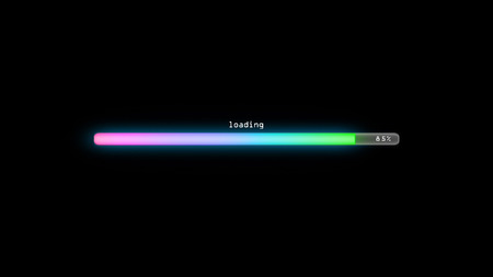 the colorful bar line representing the process of loadingの写真素材