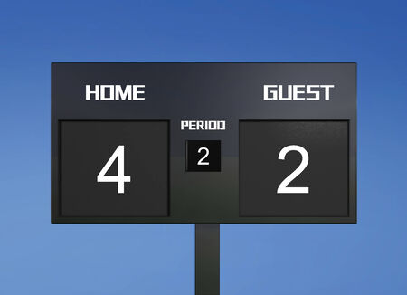 soccer match scoreboard display the goal result の写真素材