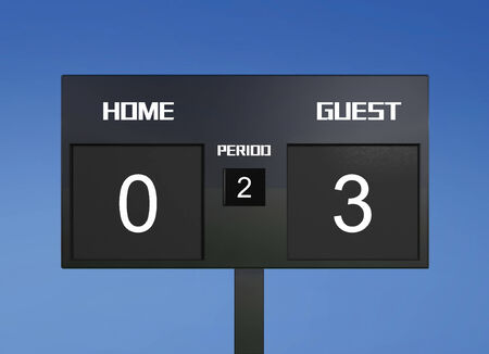 soccer match scoreboard display the goal result の写真素材