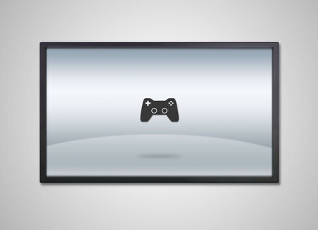 game icon is showing on the monitor display, it is representing the selection of entertainment application
の写真素材