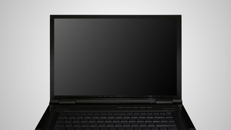 blank is display on the laptop screenの写真素材