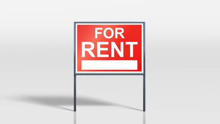 3d render of house signage stands for rent の写真素材