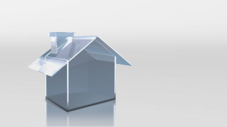 The 3D render image of investment glass houseの写真素材