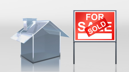 3d render of investment glass house for sale soldの写真素材
