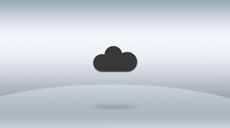 screen display with cloud system icon background imageの写真素材