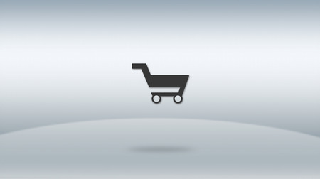 screen display with market kart icon background imageの写真素材