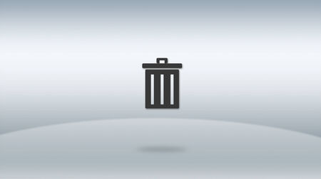 screen display with trash icon background imageの写真素材