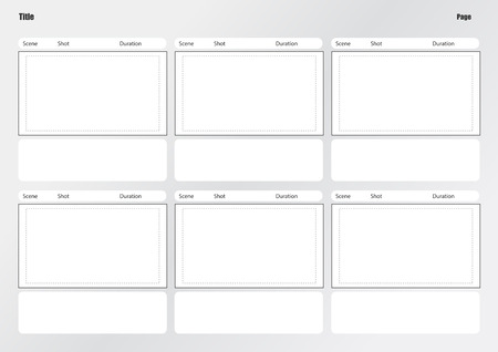 Professional of film storyboard template for easy to present the process of story.のイラスト素材
